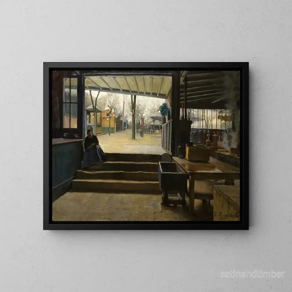 Reproduktion av målningen Laboratoire de La Galette - Santiago Rusiñol