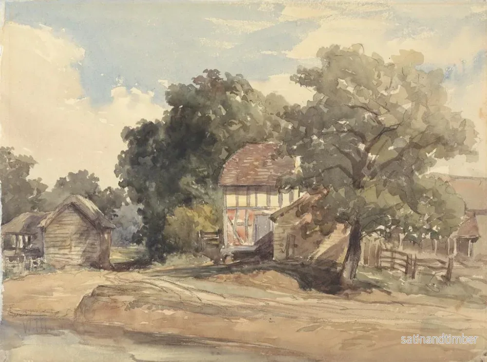 Reproduktion av målningen av jordbruksbygg - William James Müller - Bild 2