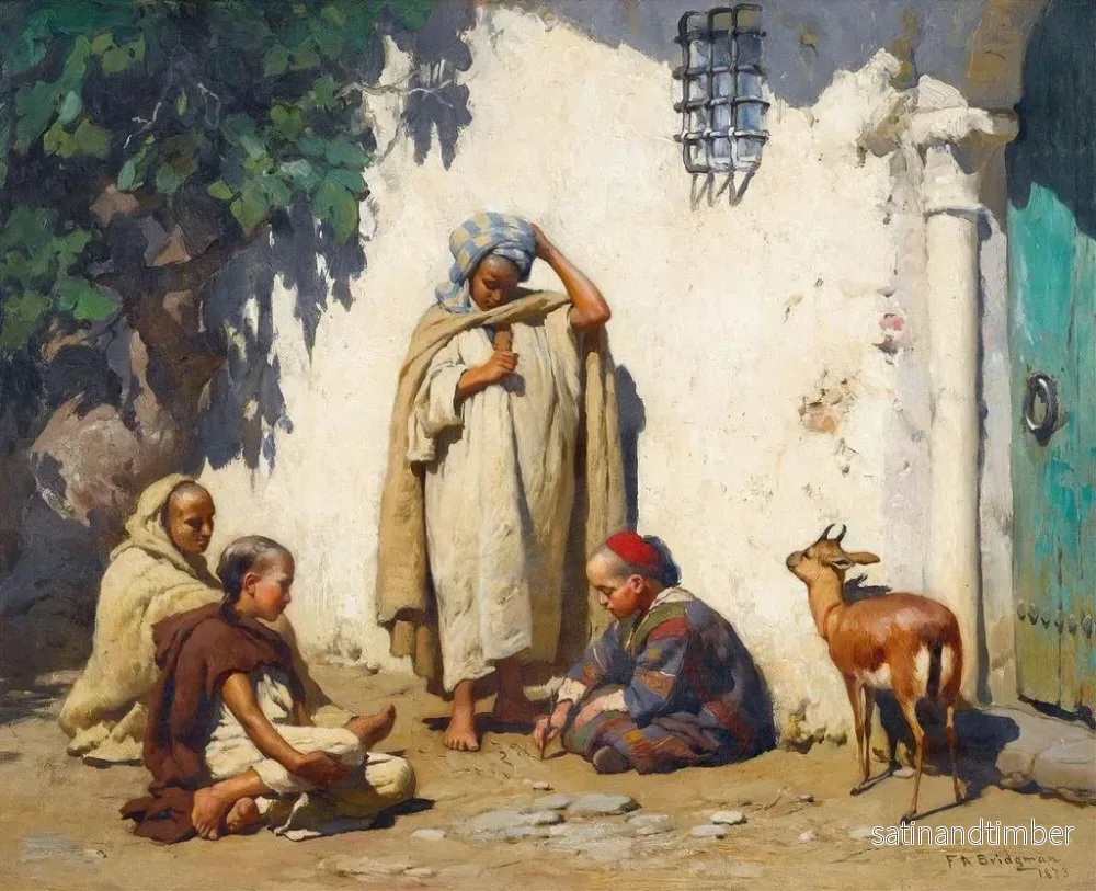Reproduktion av målningen Le Jeune Scribe - Frederick Arthur Bridgman - Bild 2