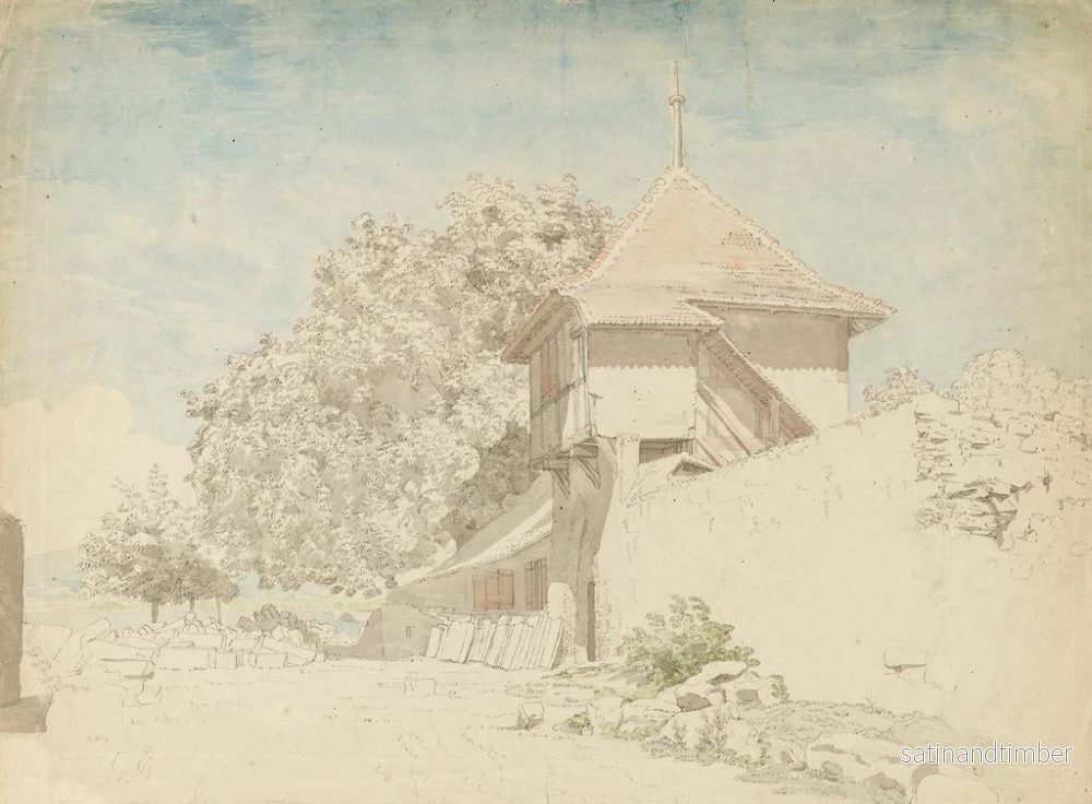 Reproduktion av målningen Vue nära Erlach - Heinrich Rieter - Bild 2