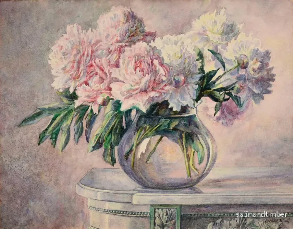 Reproduktion av målningen Pivoines - Madeleine Lacourt - Bild 2