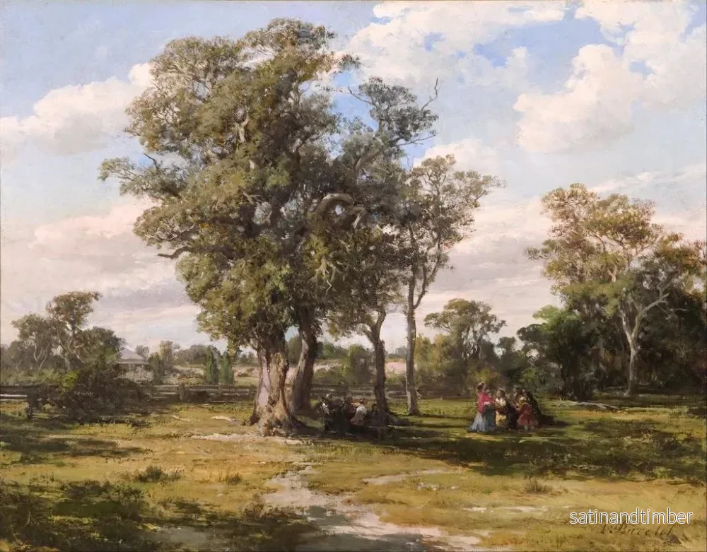 Reproduktion av målningen Parc de St Kilda - Louis Buvelot - Bild 2