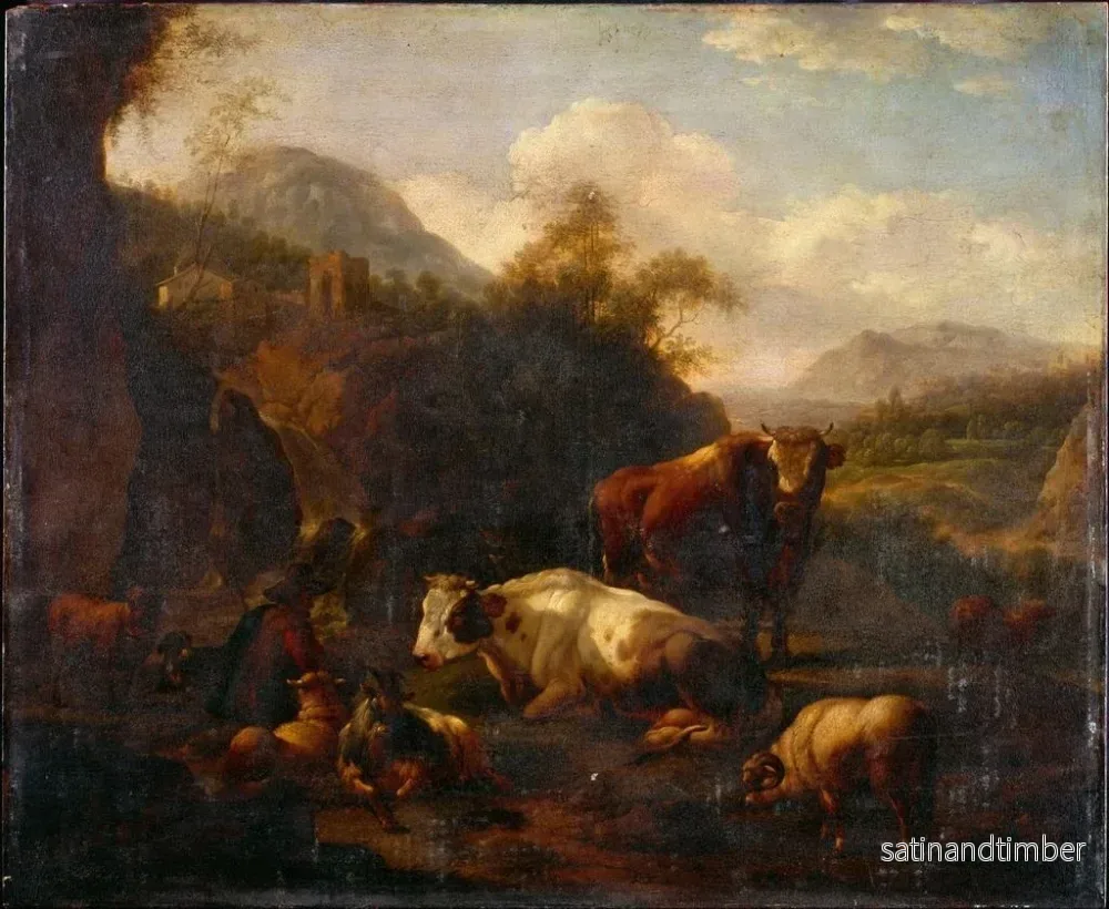 Reproduktion av målningen Landskap - Johann Heinrich Roos - Bild 2