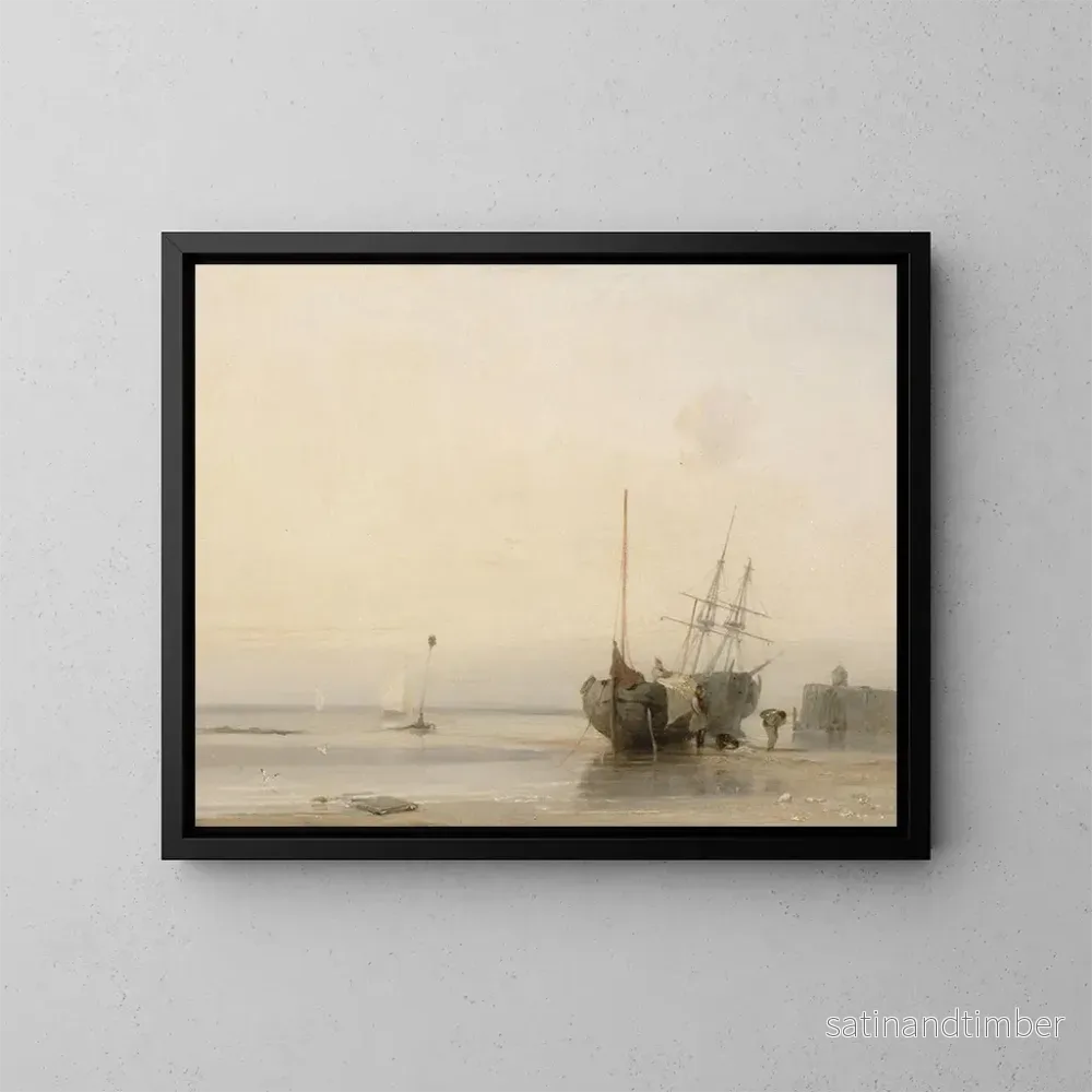 Reproduktion av målningen Jetée de Calais, Frankrike - Richard Parkes Bonington