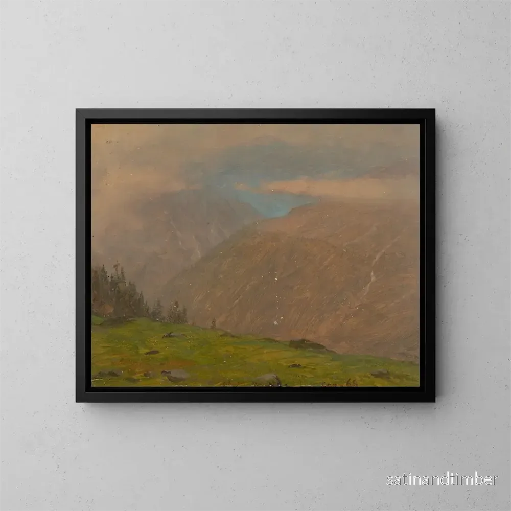 Reproduktion av målningen av Alperna i Italien - Frederic Edwin Church
