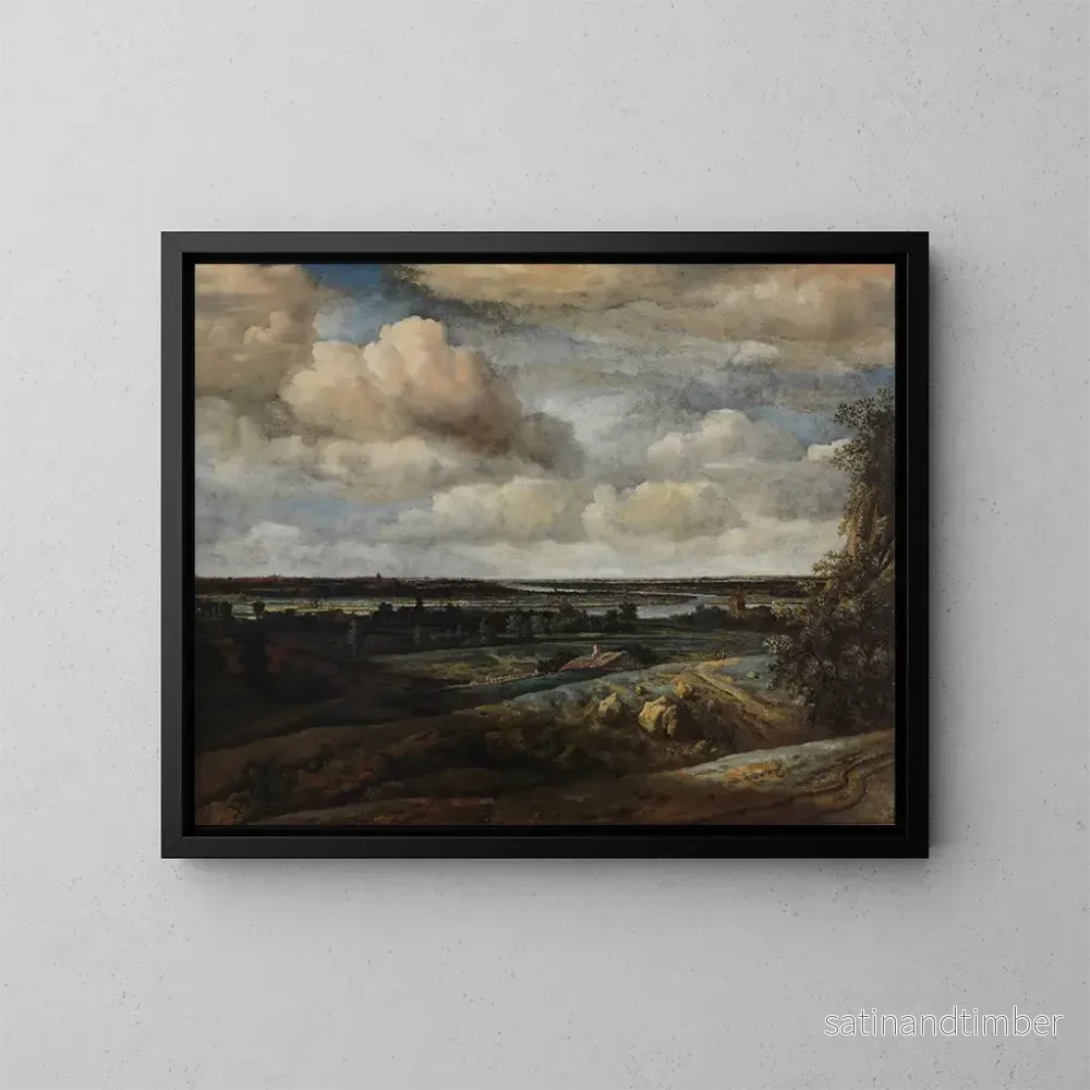 Reproduktion av målningen Panorama nederländskt med fjärrutsikt över Haarlem - Philips Koninck