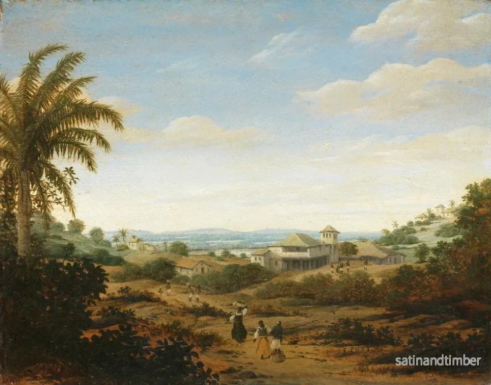 Reproduktion av målningen Landskap på Rio Senhor de Engenho, Brasilien - Frans Post - Bild 2