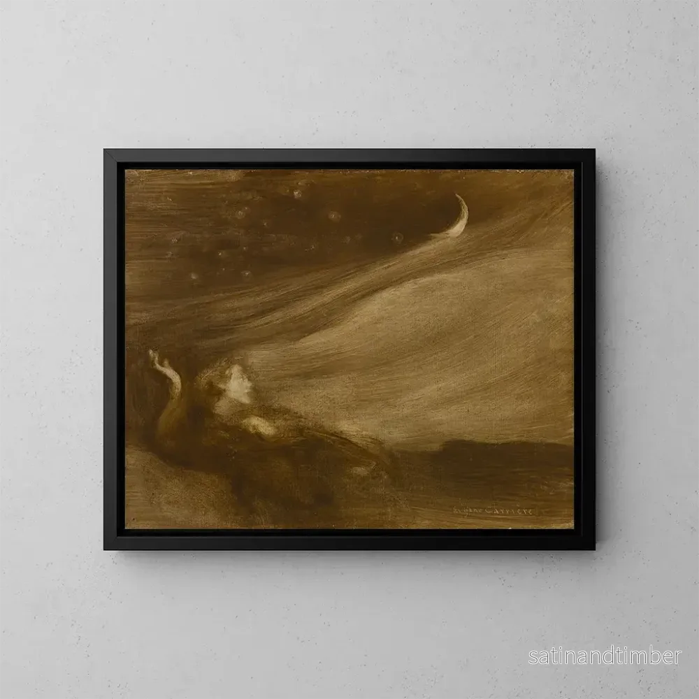Reproduktion av målningen Le Contemplateur - Eugène Carrière