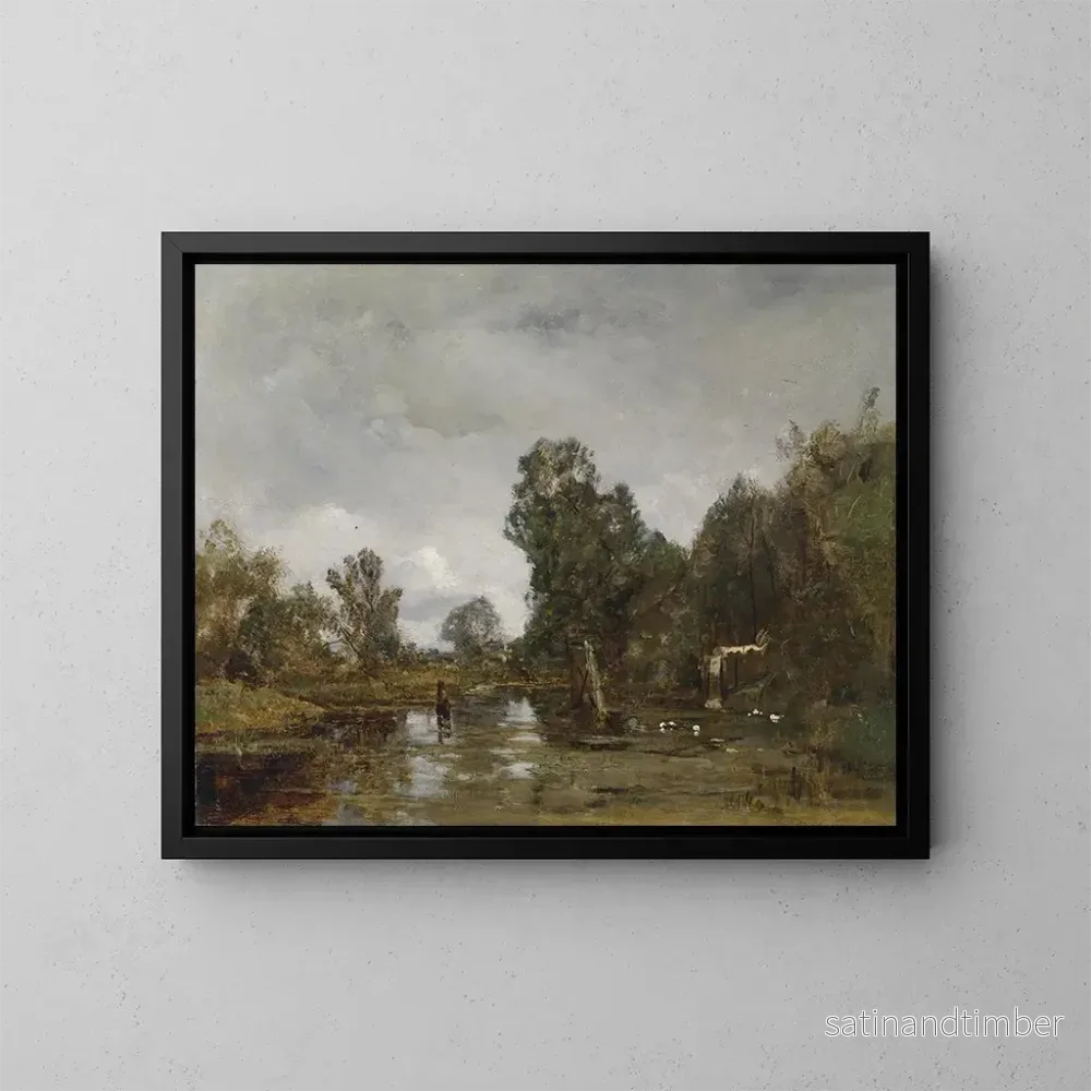 Reproduktion av målningen av Prater-scenen i Wien - Emil Jakob Schindler