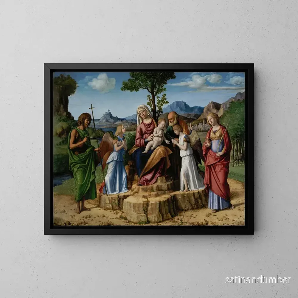 Reproduktion av målningen Le repos pendant la fuite en Égypte – Giovanni Battista Cima da Conegliano Reproduktion av målningen Le repos pendant la fuite en Égypte – Giovanni Battista Cima da Conegliano