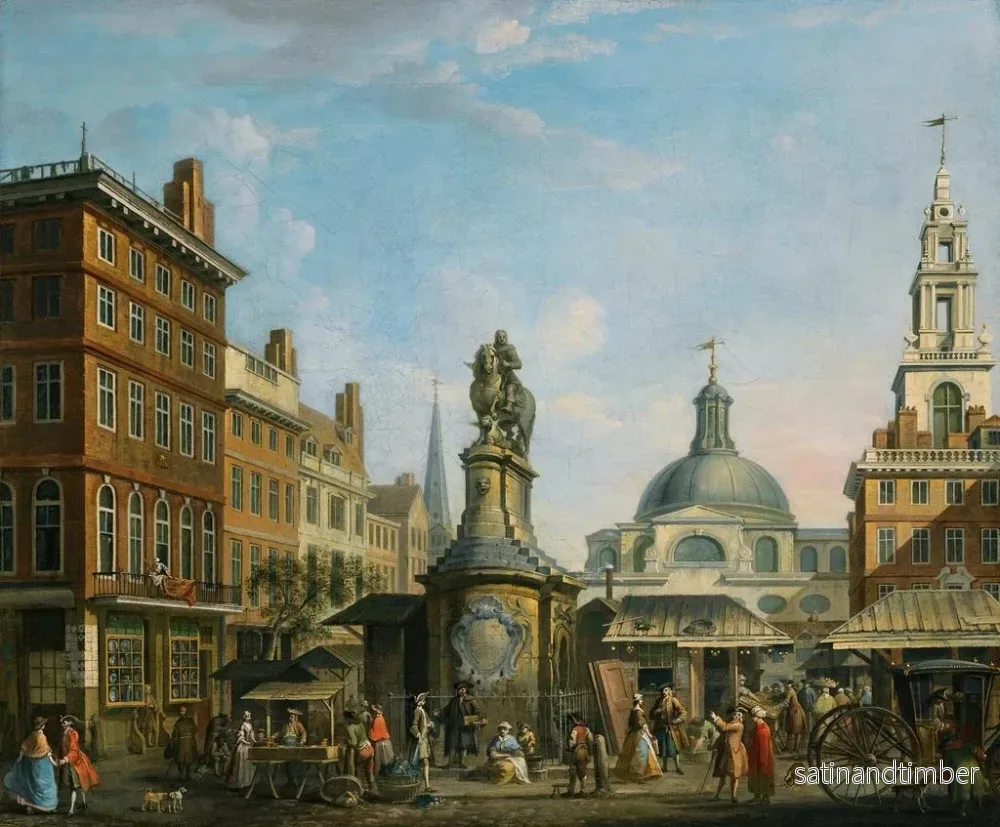 Reproduktion av målningen Vue du marché boursier de Londres - Joseph Nickolls - Bild 2