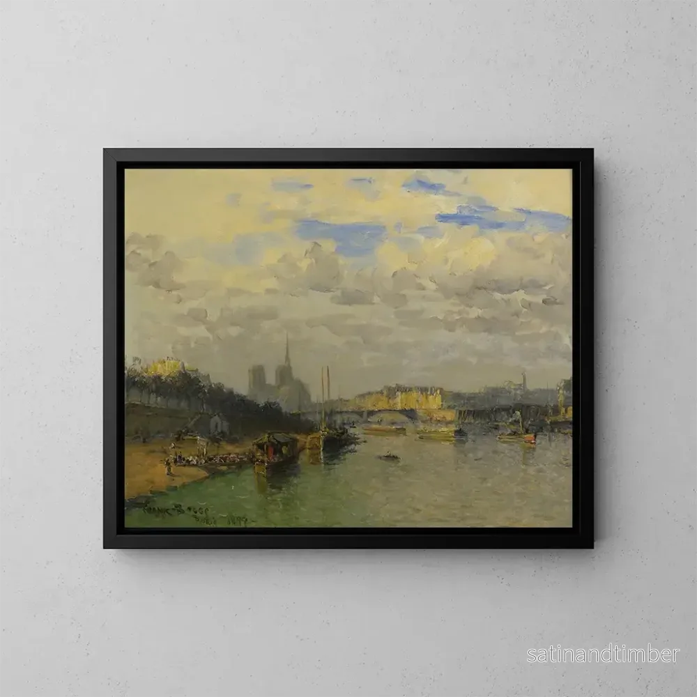 Reproduktion av målningen La Seine et Notre-Dame - Frank Myers Boggs