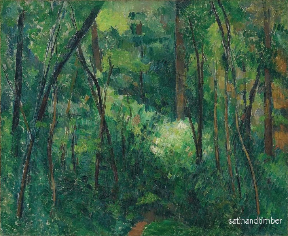 Reproduktion av målningen av en skog inomhus - Paul Cézanne - Bild 2