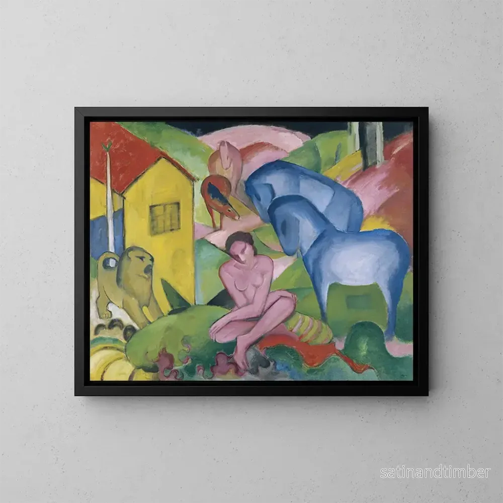 Reproduktion av målningen Le Rêve - Franz Marc