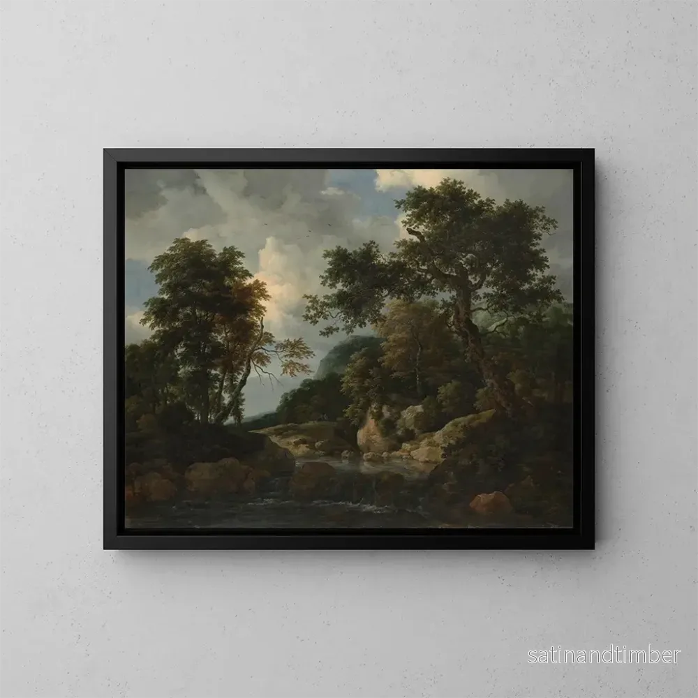 Reproduktion av målningen Le ruisseau forestier - Jacob van Ruisdael