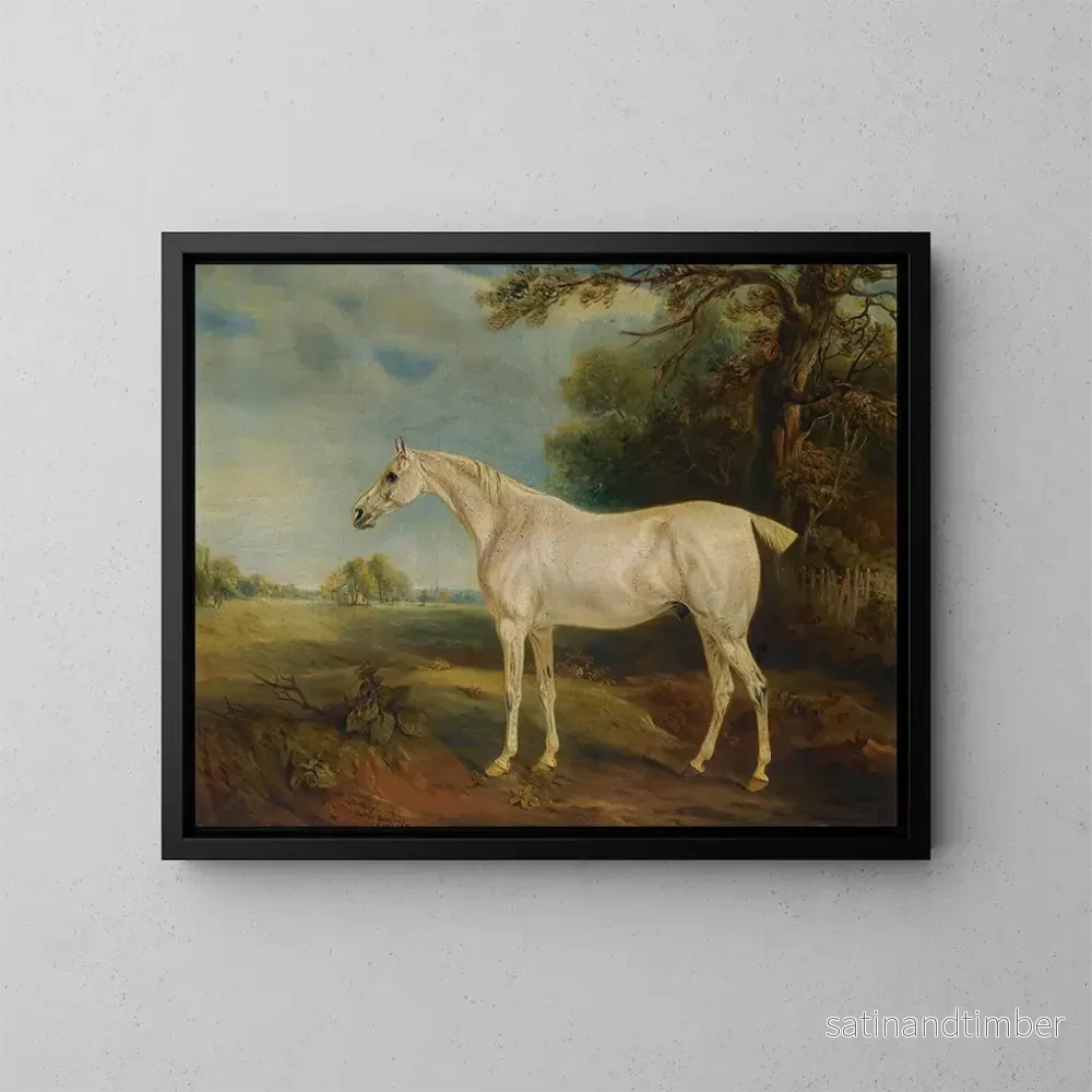 Reproduktion av målningen Le cheval gris mangé par les puces du marquis de Huntly – John Ferneley Reproduktion av målningen Le cheval gris mangé par les puces du marquis de Huntly – John Ferneley