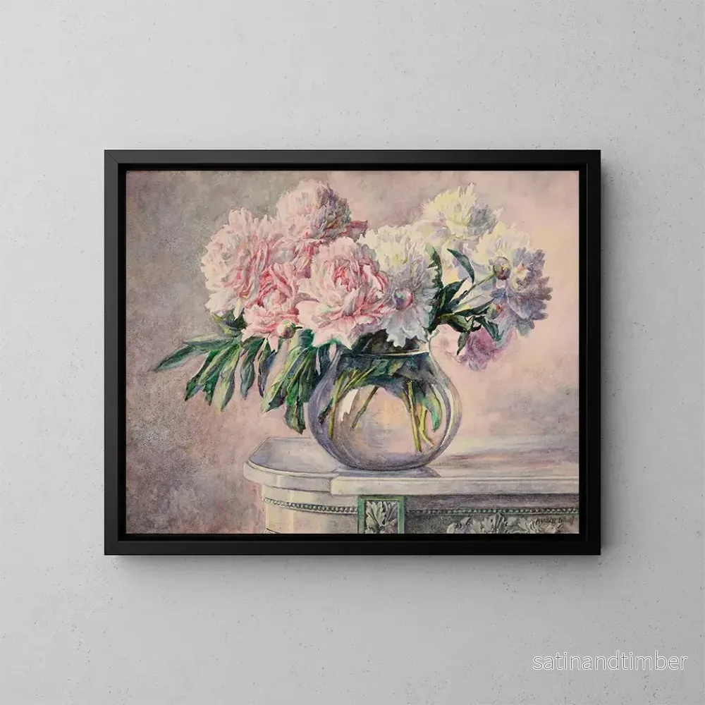 Reproduktion av målningen Pivoines - Madeleine Lacourt