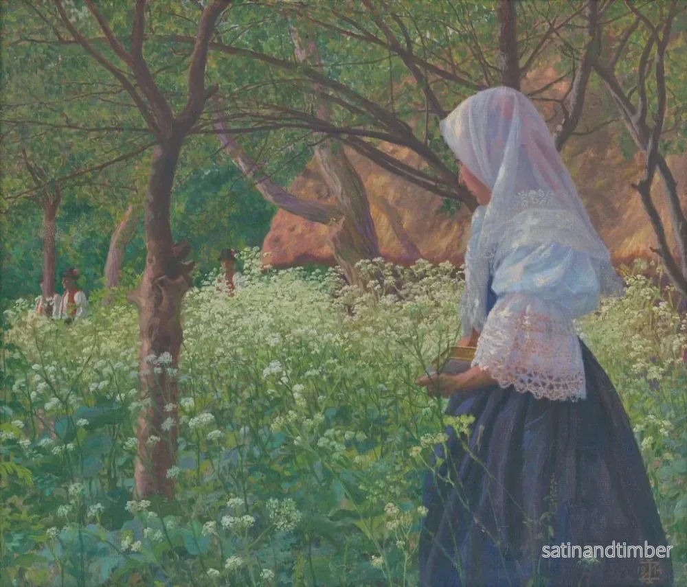 Reproduktion av målningen Fille i folkdräkt - Ivan Rabuzin - Bild 2