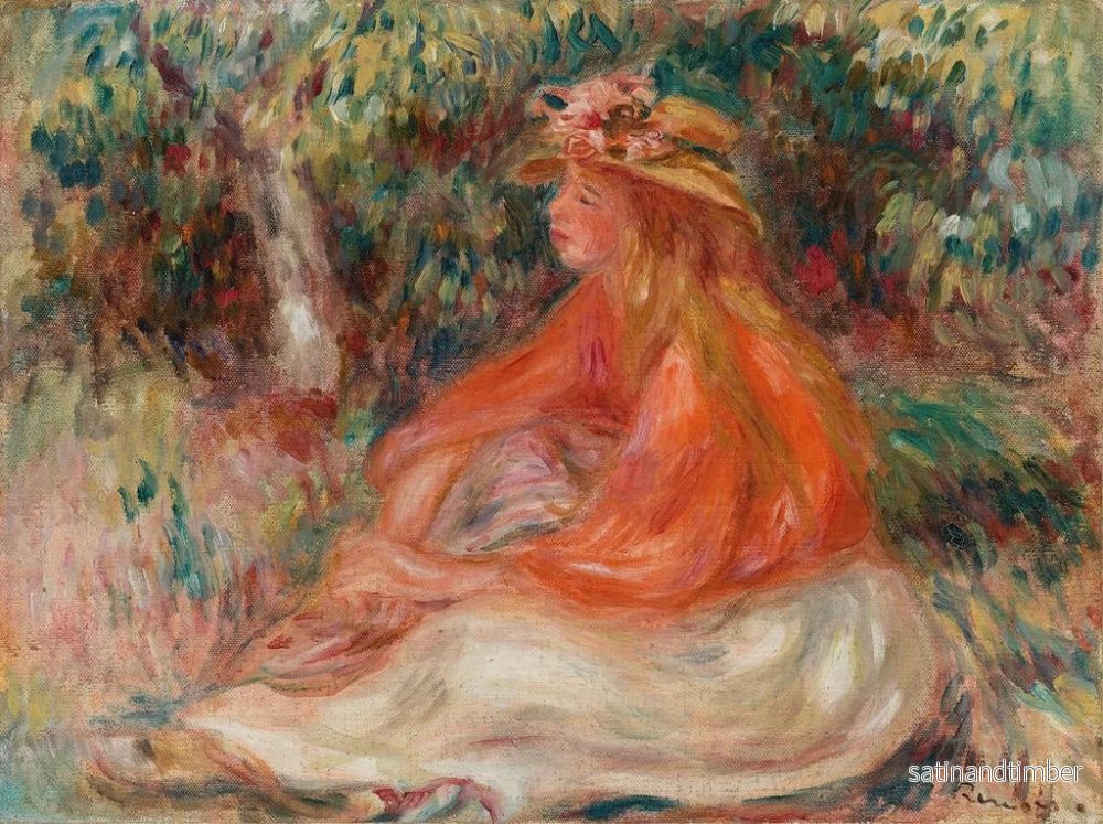 Reproduktion av målningen av en sittande kvinna - Pierre-Auguste Renoir - Bild 2