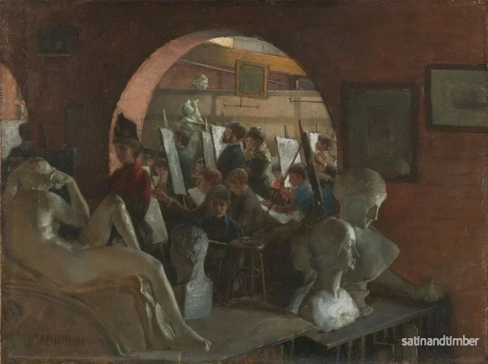 Reproduktion av målningen Une alcôve dans la Art Students League - Charles Courtney Curran - Bild 2