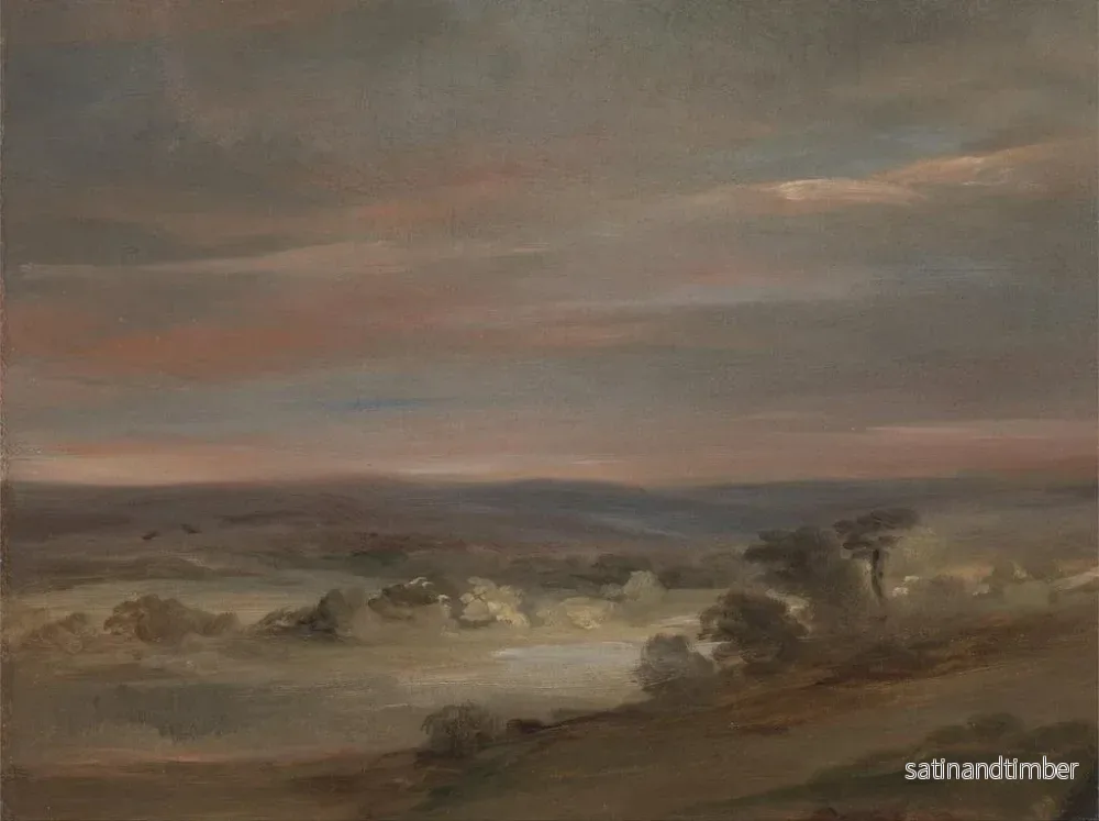 Reproduktion av tavlan En vy över Hampstead Heath i gryningen - John Constable - Bild 2