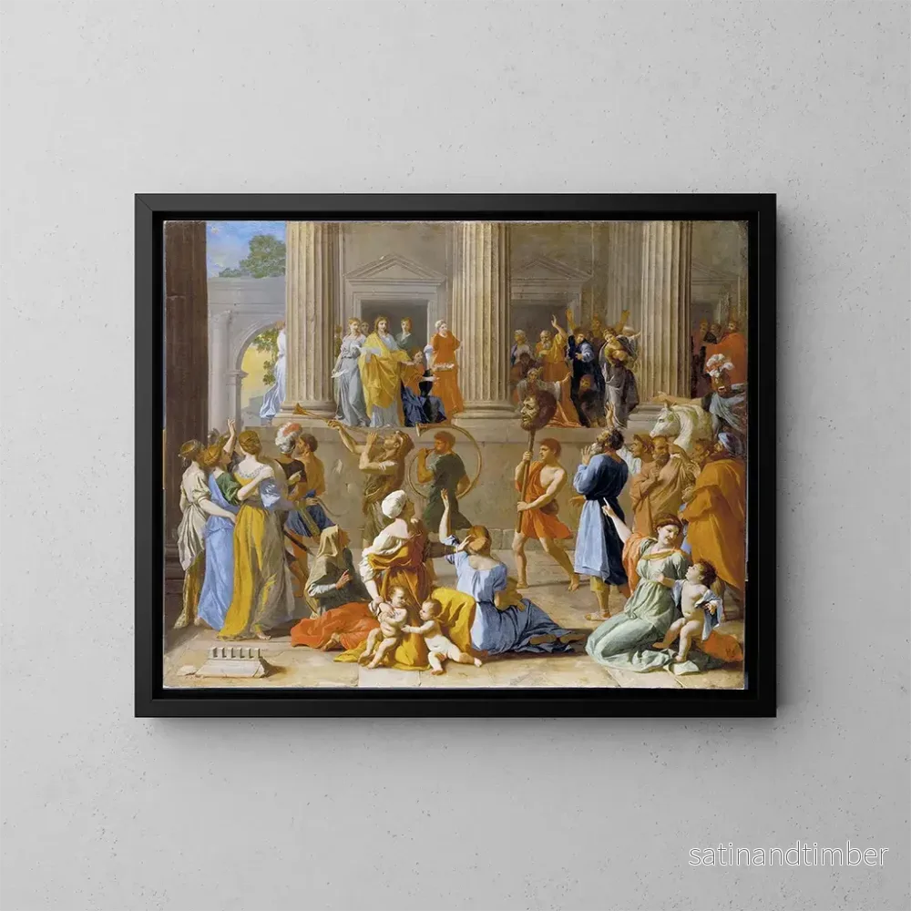 Reproduktion av målningen Le Triomphe de David - Nicolas Poussin