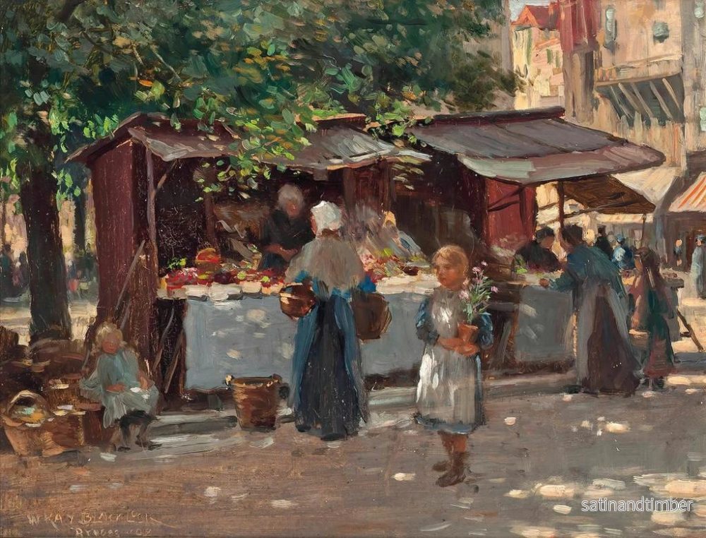 Reproduktion av målningen Marknadsdag i Bruges - William Kay Blacklock - Bild 2