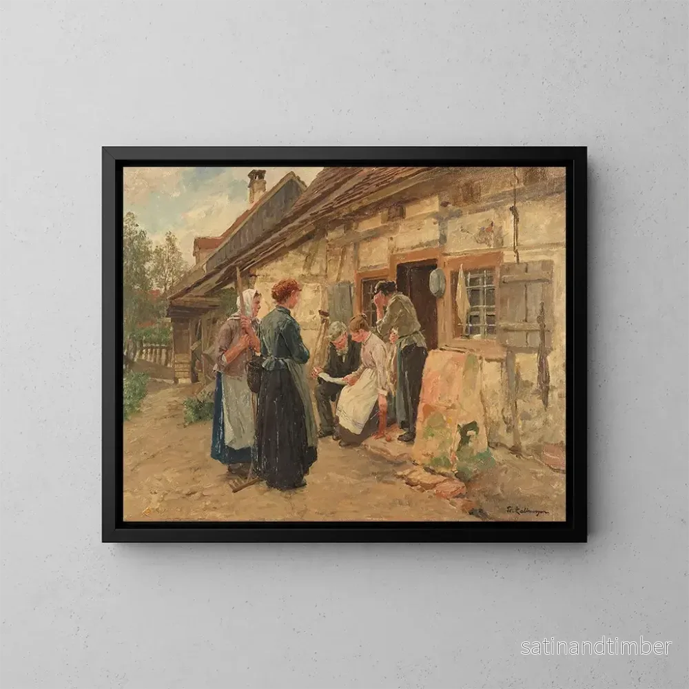 Reproduktion av målningen La lettre d'Amérique II - Friedrich Kallmorgen