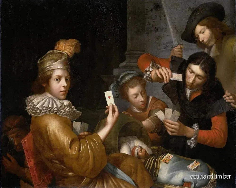Reproduktion av målningen Le jeu de cartes sur le berceau - Johannes van Wijckersloot - Bild 2