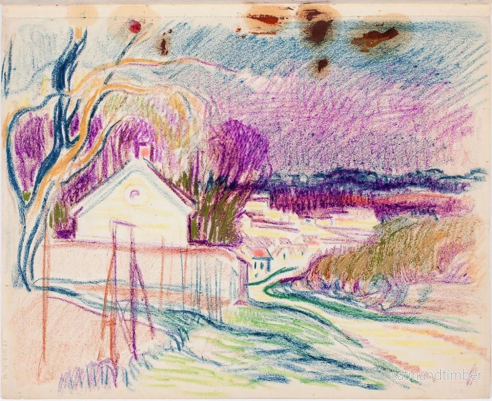 Reproduktion av målningen Landskapsväg med hus - Magnus Enckell - Bild 2