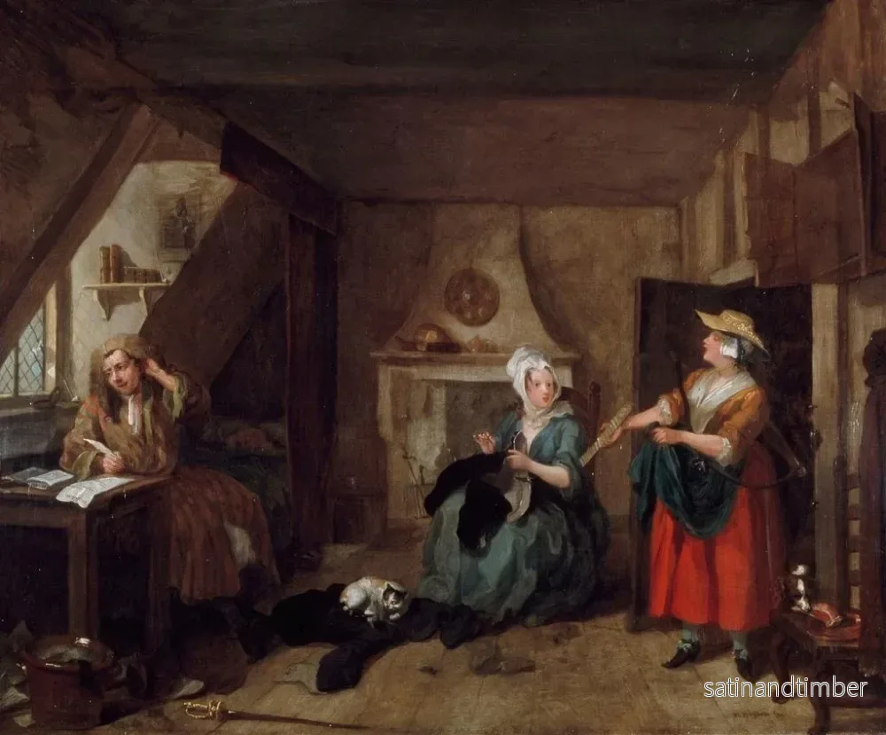 Reproduktion av målningen Le poète en détresse - William Hogarth - Bild 2