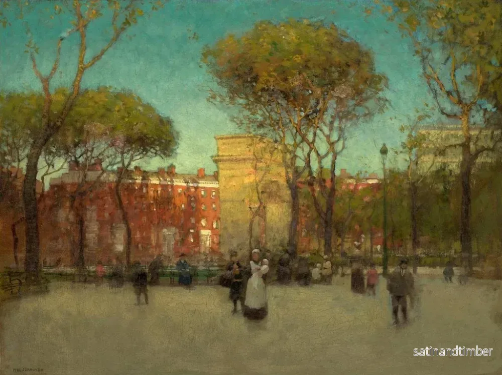 Reproduktion av målningen Washington Square, New York - Paul Cornoyer - Bild 2
