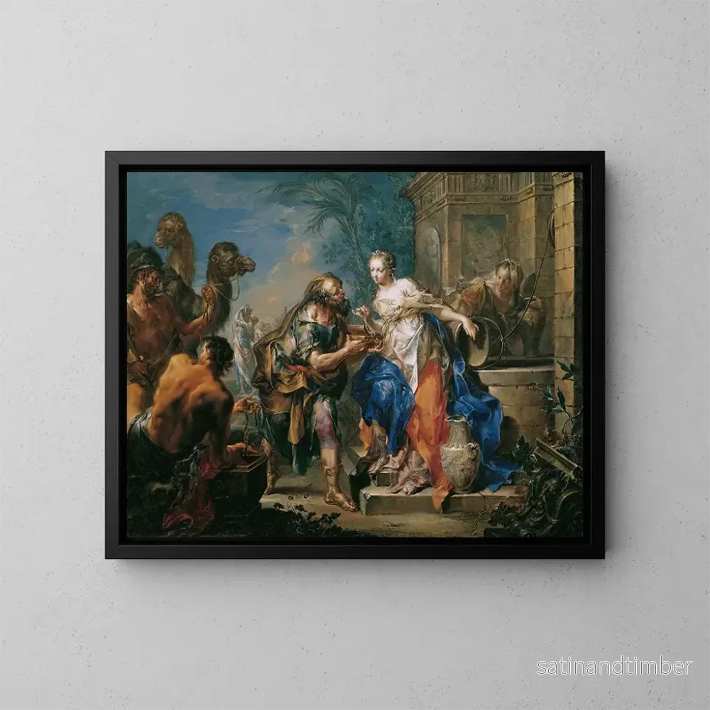 Reproduktion av målningen Rebekka vid brunnen - Johann Georg Platzer