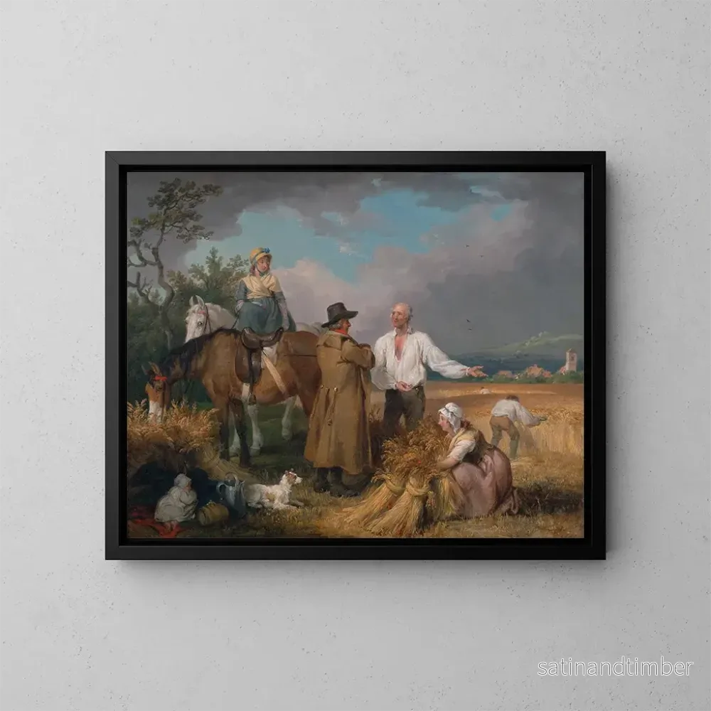 Reproduktion av målningen Les Moissonneurs - James Ward