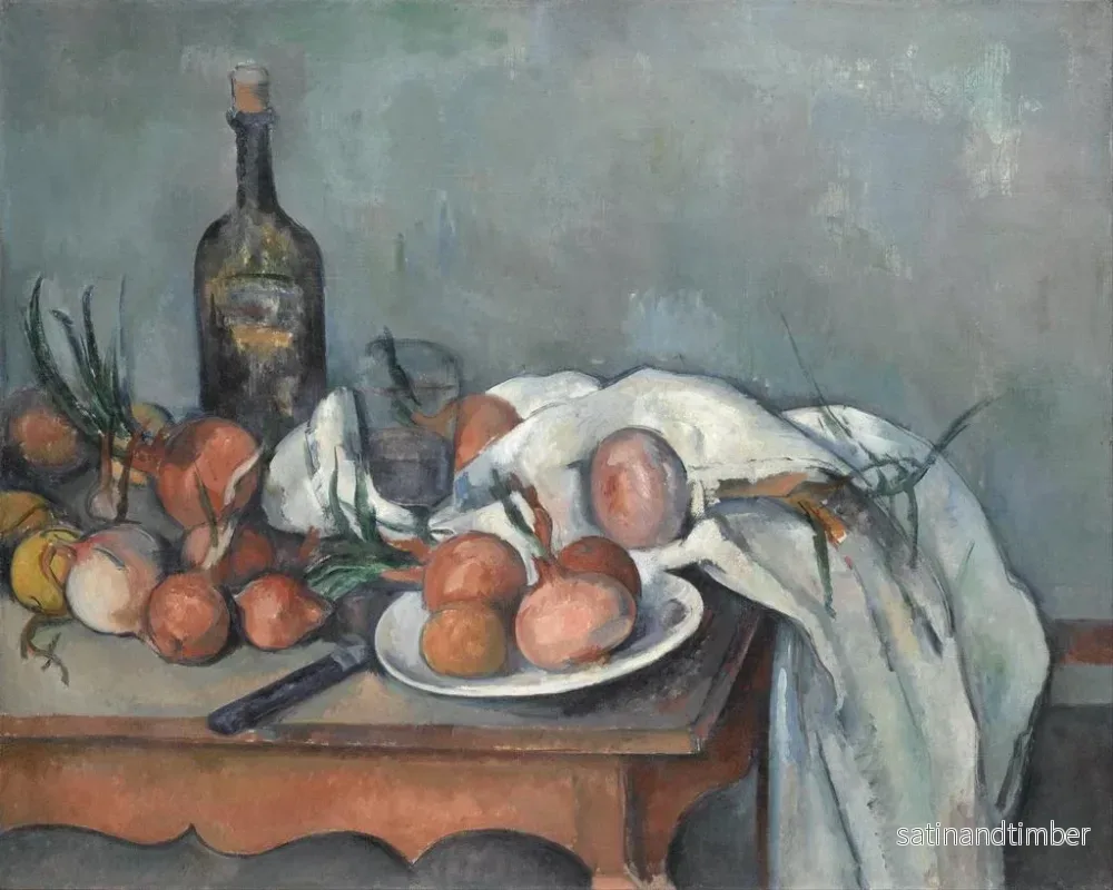 Reproduktion av målningen Naturtavla med lökar - Paul Cézanne - Bild 2