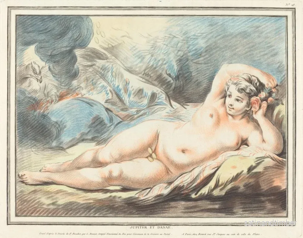 Reproduktion av målningen Jupiter och Danaé - Louis-Marin Bonnet - Bild 2
