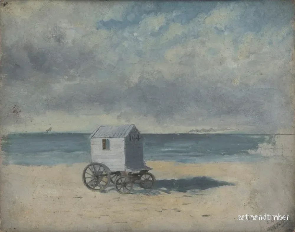 Reproduktion av målningen av badhytte på stranden - James Ensor - Bild 2