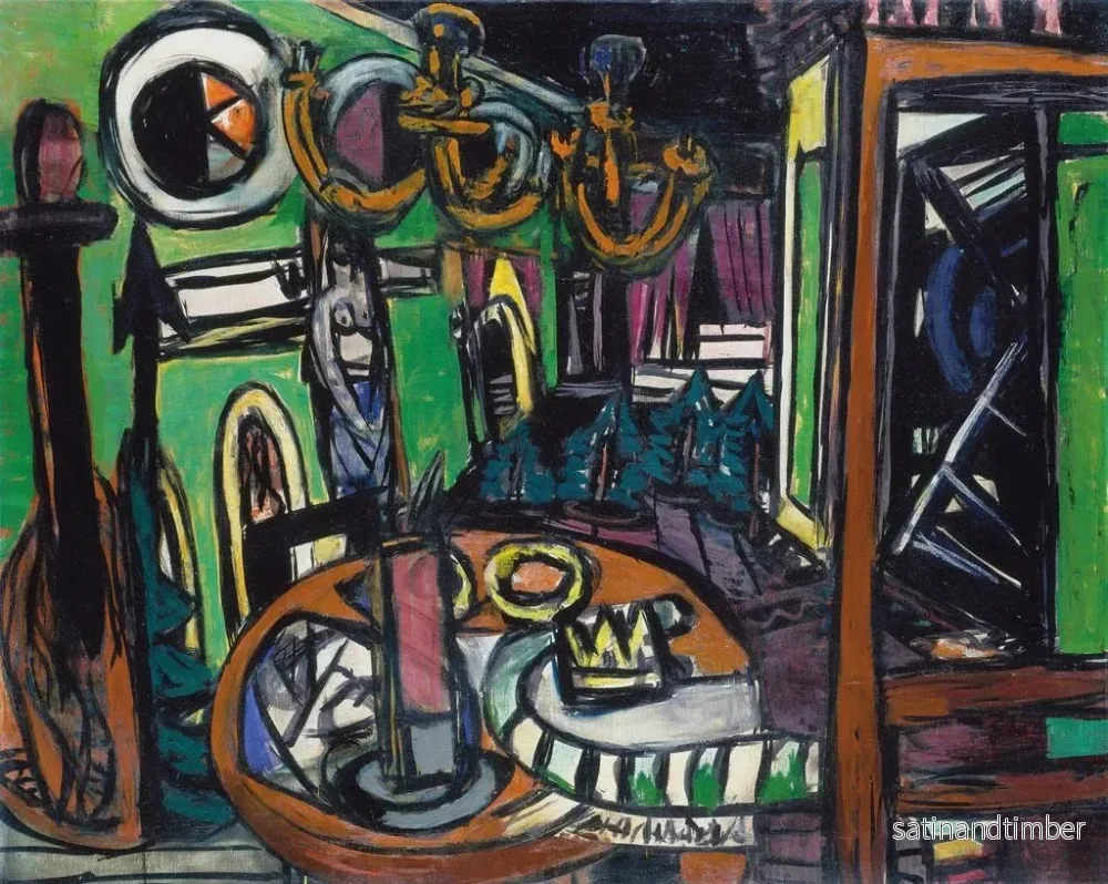 Reproduktion av målningen Bakom kulisserna - Max Beckmann - Bild 2