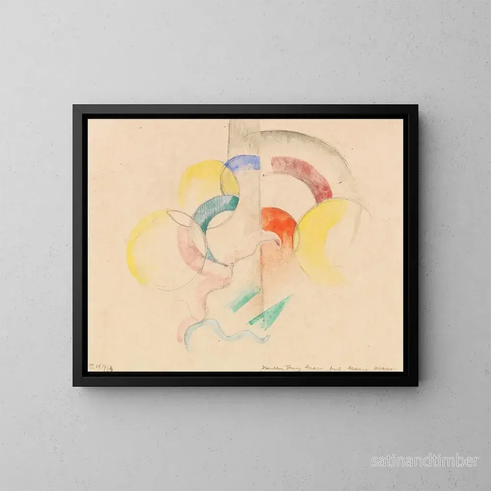 Reproduktion av målningen Abstrakt akvarellmålning I – Franz Marc Reproduktion av målningen Abstrakt akvarellmålning I – Franz Marc
