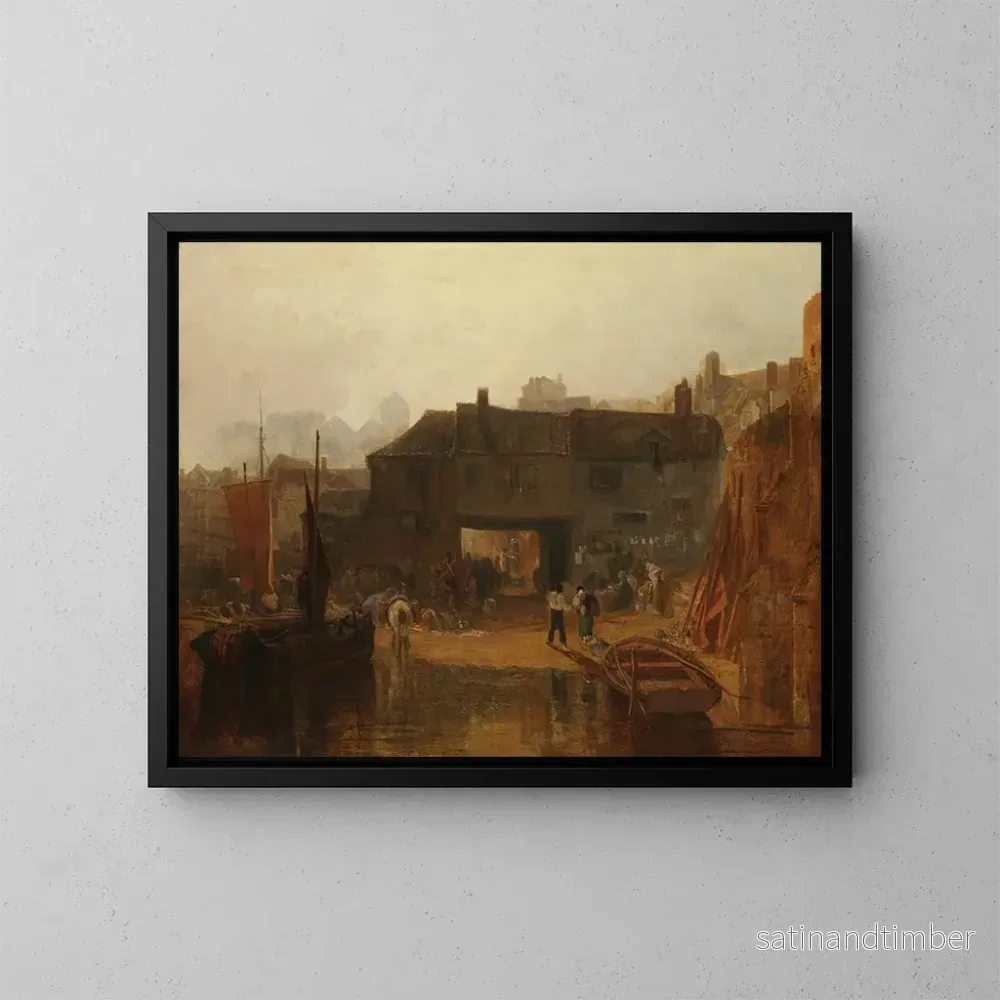 Reproduktion av målningen Saltash med färjefärjan, Cornwall - Joseph Mallord William Turner