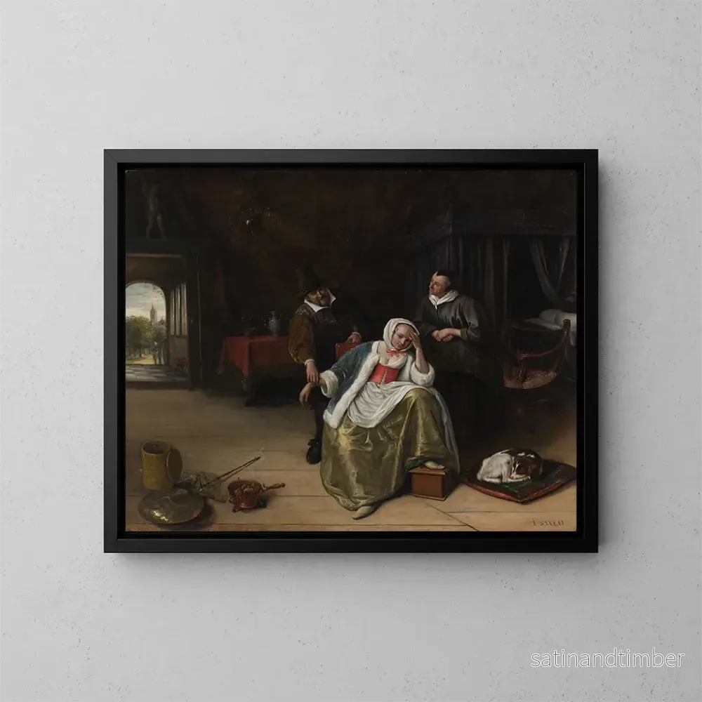 Reproduktion av målningen La jeune fille amoureuse - Jan Steen