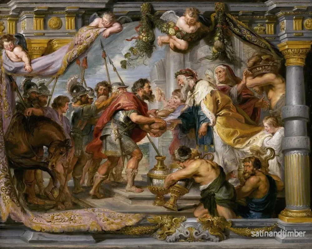 Reproduktion av målningen La rencontre d'Abraham et de Melchisédek - Peter Paul Rubens - Bild 2