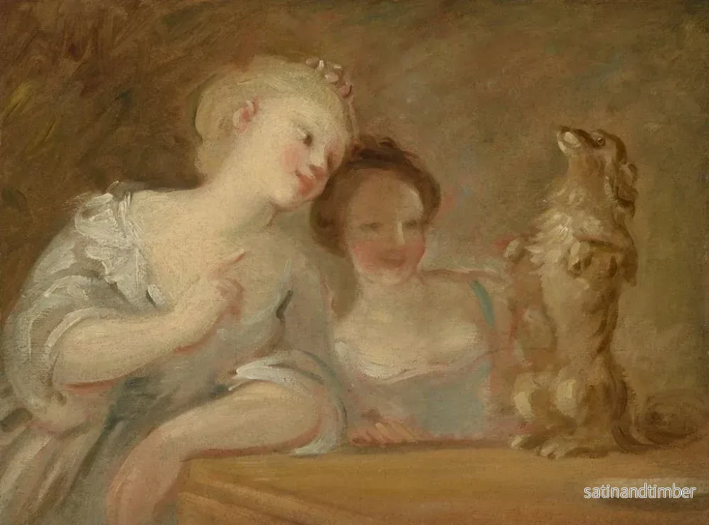 Reproduktion av målningen La Performance - Jean-Honoré Fragonard - Bild 2