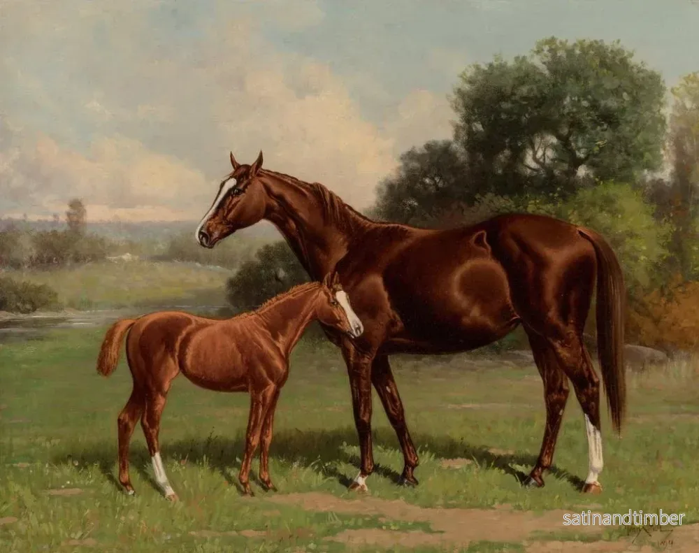 Reproduktion av målningen Castalie et le poulain - Henry Stull - Bild 2