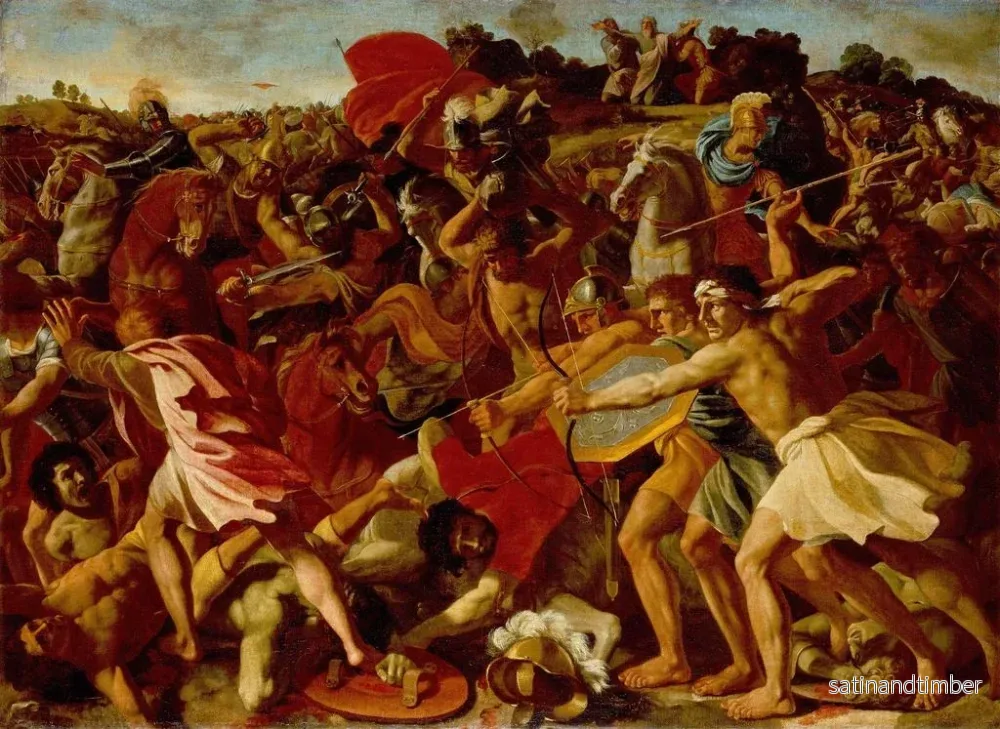 Reproduktion av målningen La victoire de Josué sur les Amalécites - Nicolas Poussin - Bild 2