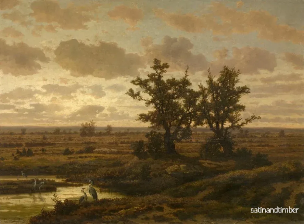 Reproduktion av målningen Marais dans les Kempen - Jean Pierre François Lamorinière - Bild 2