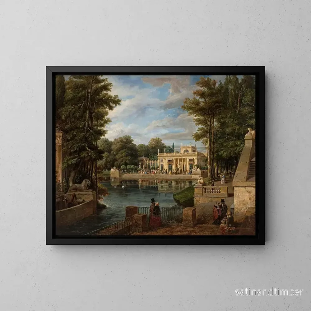 Reproduktion av målningen Vue du palais de Łazienki en été - Marcin Zaleski