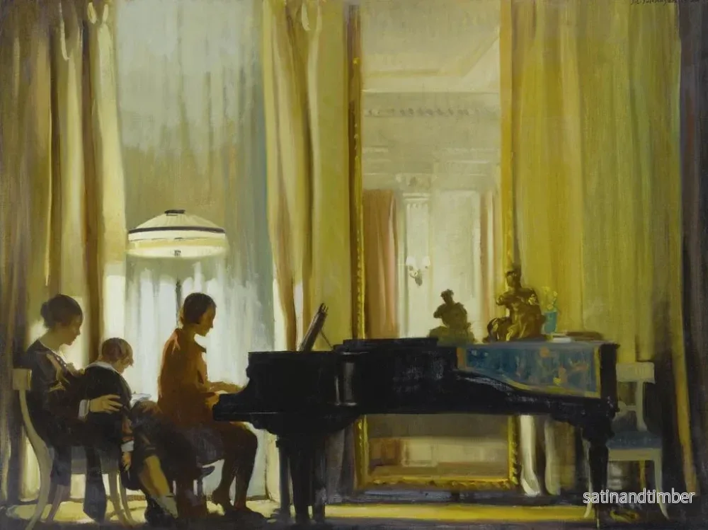Reproduktion av målningen Le salon de récital de la maison de ville - John Christen Johansen - Bild 2