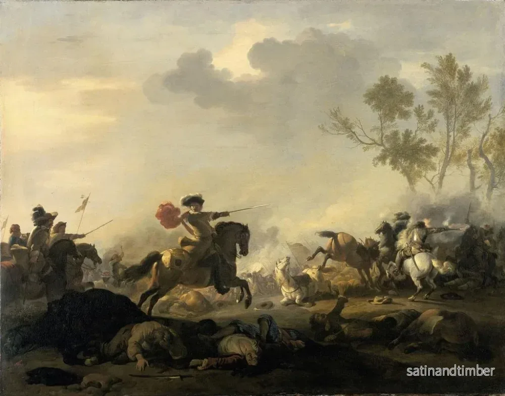 Reproduktion av målningen av Kavallerianfall - Jan van Huchtenburg - Bild 2