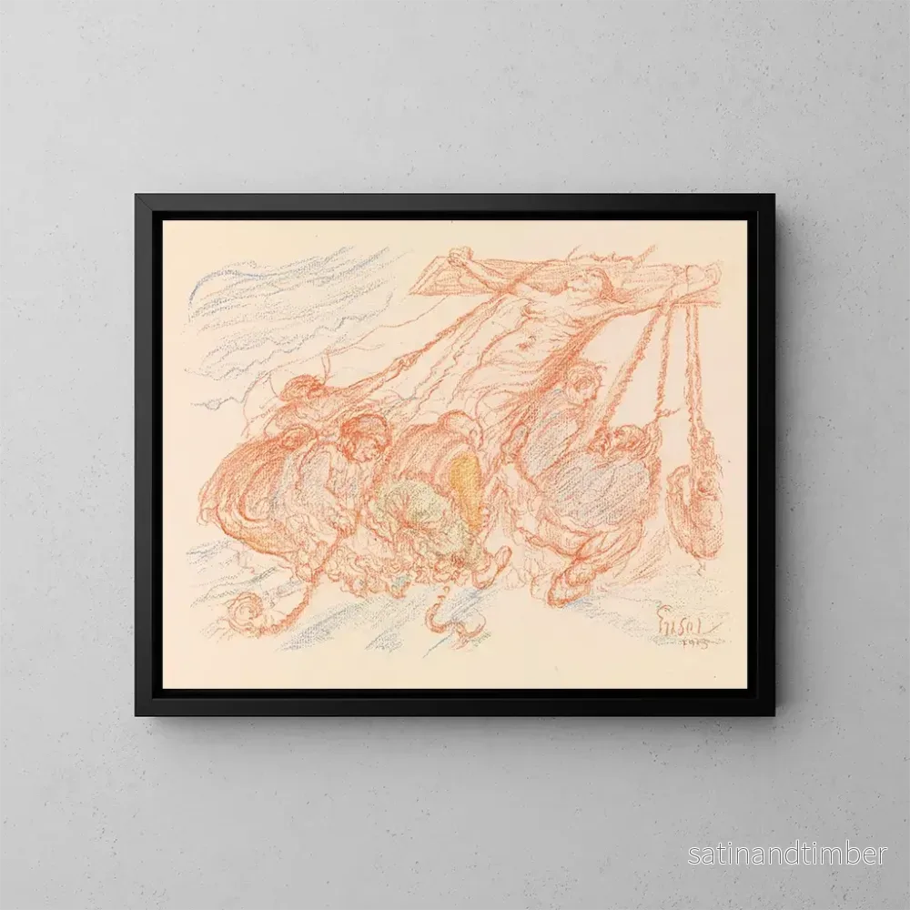 Reproduktion av målningen Le Relèvement de la Croix - James Ensor